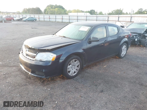 2014 Dodge Avenger SE with VIN 1C3CDZAB2EN108754, listed as a IAAI auction lot 42084617 with 144,074 mi miles. Bid and sale history available at carsss.com. Image 2.