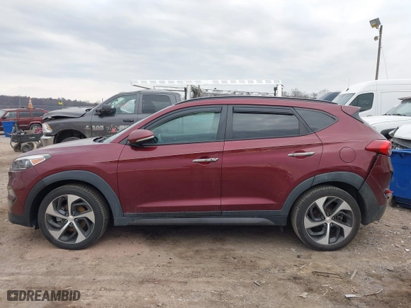 2016 Hyundai Tucson Eco with VIN KM8J3CA26GU179785, listed as a IAAI auction lot 41697664 with 110,975 mi miles. Bid and sale history available at carsss.com. Image 14.