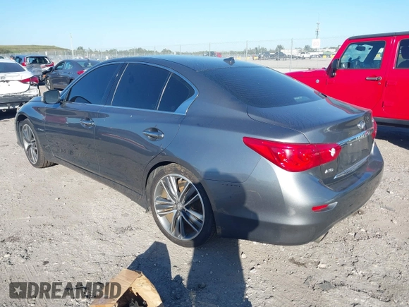 2014 Infiniti Q50 Hybrid Premium with VIN JN1AV7AR6EM700524, listed as a IAAI auction lot 41293930 with 1 mi miles. Bid and sale history available at carsss.com. Image 3.