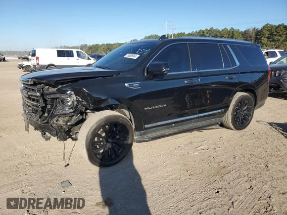 2021 GMC Yukon SLT with VIN 1GKS1BKD0MR307563, listed as a Copart auction lot 76685064 with 52,146 mi miles and Salvage Title. Bid and sale history available at carsss.com. Image 1.