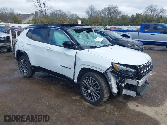 2023 Jeep Compass (RED) Edition z VIN 3C4NJDCN8PT519960, wystawiony jako IAAI lot #41739601 z przebiegiem Nie podano mil oraz . Historia ofert i sprzedaży dostępna na DreamBid. Obrazek 1.