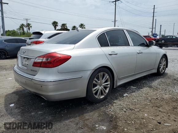 2013 Hyundai Genesis 3.8L with VIN KMHGC4DD2DU220955, listed as a Copart auction lot 55835525 with 194,165 mi miles and Salvage title. Bid and sale history available at DreamBid. Image 3.
