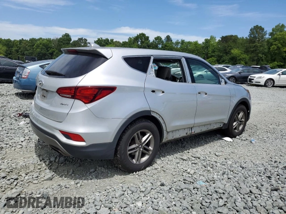 2017 Hyundai Santa Fe 2.4L with VIN 5XYZT3LBXHG485797, listed as a Copart auction lot 57067725 with 177,434 mi miles and Salvage title. Bid and sale history available at DreamBid. Image 3.