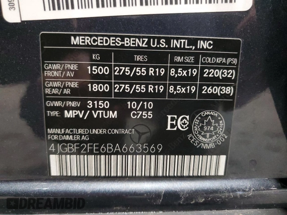 2011 Mercedes-Benz GL-Class GL 350 BlueTEC with VIN 4JGBF2FE6BA663569, listed as a Copart auction lot 49327495 with 245,131 mi miles and Clean Title. Bid and sale history available at carsss.com. Image 14.