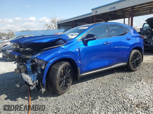 2022 Lexus NX with VIN JTJKGCEZ5N2004812, listed as a Copart auction lot 44496485 with 35,855 mi miles and Non Repairable. Bid and sale history available at carsss.com. Image 1.