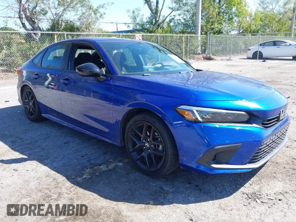 2022 Honda Civic Sport with VIN 2HGFE2F58NH575431, listed as a IAAI auction lot 41786318 with 30,016 mi miles and . Bid and sale history available at carsss.com. Image 1.