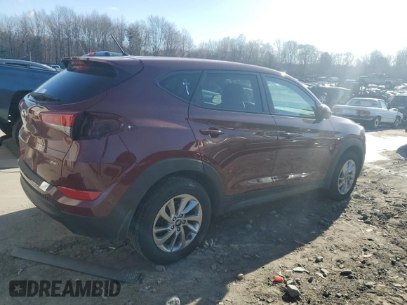 2018 Hyundai Tucson SE z VIN KM8J2CA43JU768692, wystawiony jako Copart lot #50586955 z przebiegiem 46 703 mil mil oraz Szkody całkowita. Historia ofert i sprzedaży dostępna na DreamBid. Obrazek 3.