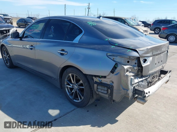2015 Infiniti Q50 Premium with VIN JN1BV7AP0FM355933, listed as a IAAI auction lot 41684066 with 116,230 mi miles and . Bid and sale history available at DreamBid. Image 3.