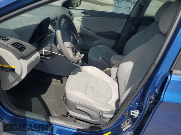 2015 Hyundai Accent GLS with VIN KMHCT4AE7FU935471, listed as a Copart auction lot 55411435 with 87,243 mi miles and Salvage Title. Bid and sale history available at DreamBid. Image 7.