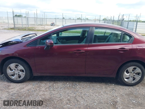 2015 Honda Civic Sedan LX with VIN 19XFB2F52FE059814, listed as a IAAI auction lot 40413705 with 91,506 mi miles. Bid and sale history available at carsss.com. Image 14.