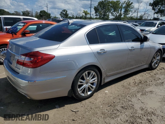 2013 Hyundai Genesis 3.8L with VIN KMHGC4DD1DU236807, listed as a Copart auction lot 73821504 with 0 mi miles and Salvage Title. Bid and sale history available at carsss.com. Image 3.