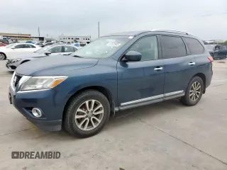 2014 Nissan Pathfinder S z VIN 5N1AR2MM1EC645888, wystawiony jako Copart lot #57622995 z przebiegiem 160 082 mil mil oraz Czysty tytuł • Clean title. Historia ofert i sprzedaży dostępna na DreamBid. Obrazek 1.