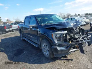 2022 Ford F-150 XL with VIN 1FTFW1ED3NFA42502, listed as a IAAI auction lot 41514431 with 37,143 mi miles. Bid and sale history available at carsss.com. Image 1.