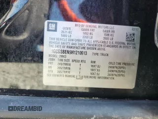 2017 Chevrolet Colorado 2WD WT with VIN 1GCGSBEN9H1210613, listed as a Copart auction lot 64008145 with 179,063 mi miles and Salvage title. Bid and sale history available at DreamBid. Image 12.