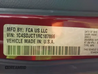 2024 Dodge Durango R/T Plus z VIN 1C4SDJCT1RC187866, wystawiony jako IAAI lot #41620255 z przebiegiem 23 790 mil mil oraz . Historia ofert i sprzedaży dostępna na DreamBid. Obrazek 9.