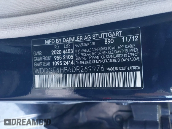 2013 Mercedes-Benz C 250 Sport with VIN WDDGF4HB6DR269976, listed as a IAAI auction lot 41841885 with 83,778 mi miles and . Bid and sale history available at carsss.com. Image 9.