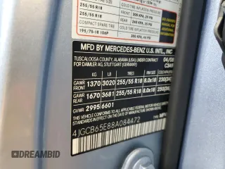 2008 Mercedes-Benz R 3.5L with VIN 4JGCB65E88A084472, listed as a Copart auction lot 84760364 with 145,480 mi miles and Salvage Title. Bid and sale history available at DreamBid. Image 12.