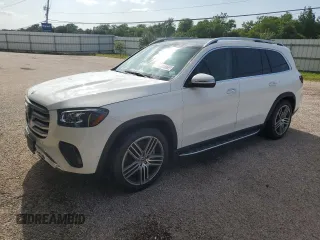 2025 Mercedes-Benz GLS 450 z VIN 4JGFF5KE2SB370660, wystawiony jako Copart lot #55674115 z przebiegiem 1 338 mil mil oraz Czysty tytuł • Clean title. Historia ofert i sprzedaży dostępna na DreamBid. Obrazek 1.