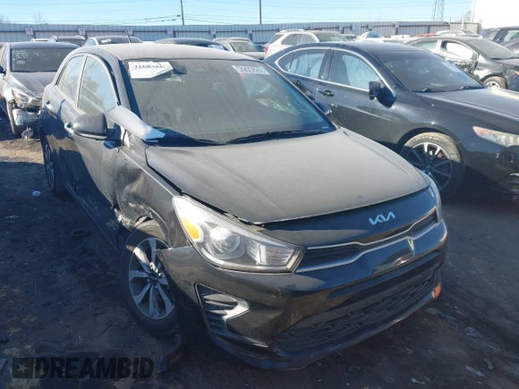 2022 Kia Rio S with VIN 3KPA25AD8NE443590, listed as a IAAI auction lot 41684325 with 73,231 mi miles and . Bid and sale history available at DreamBid. Image 1.