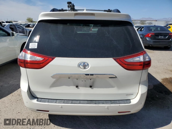 2017 Toyota Sienna XLE Auto Access Seat with VIN 5TDYZ3DC6HS865451, listed as a Copart auction lot 51005475 with 0 mi miles and Salvage Title. Bid and sale history available at carsss.com. Image 6.