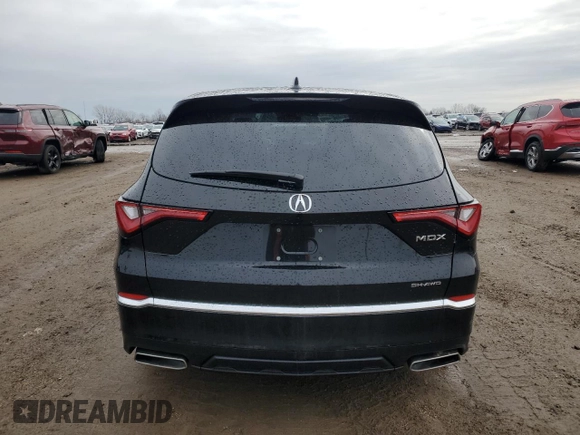 2024 Acura MDX with VIN 5J8YE1H33RL015856, listed as a Copart auction lot 46580485 with 25,541 mi miles and Salvage title. Bid and sale history available at DreamBid. Image 6.