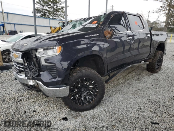 2023 Chevrolet Silverado 1500 LTZ with VIN 2GCUDGED5P1105576, listed as a Copart auction lot 45812305 with 54,760 mi miles and Salvage Title. Bid and sale history available at carsss.com. Image 1.