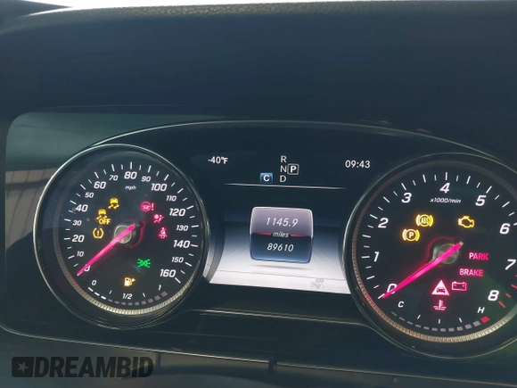 2017 Mercedes-Benz E-Class E 300 Luxury with VIN WDDZF4JBXHA183416, listed as a IAAI auction lot 39379825 with 89,610 mi miles. Bid and sale history available at carsss.com. Image 7.
