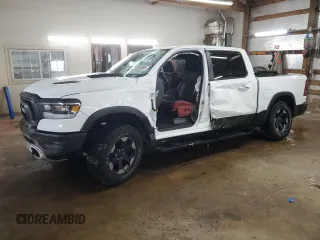 2019 Ram 1500 Rebel with VIN 1C6SRFLT2KN675448, listed as a Copart auction lot 60340305 with Not provided miles and Salvage title. Bid and sale history available at DreamBid. Image 1.