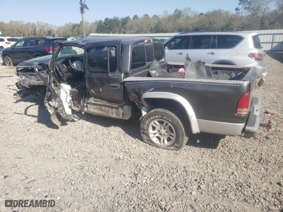 2002 Dodge Dakota SLT with VIN 1B7HL48NX2S512339, listed as a Copart auction lot 50911075 with 0 mi miles and Salvage Title. Bid and sale history available at carsss.com. Image 2.