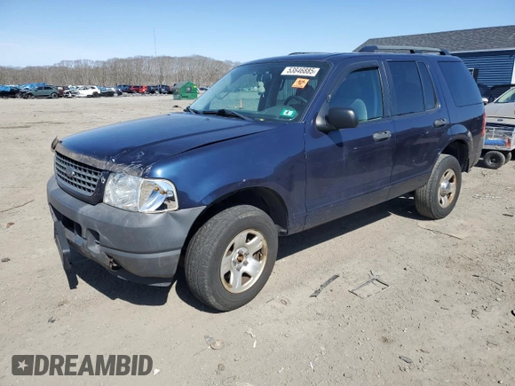 2003 Ford Explorer XLS z VIN 1FMZU72K33UA43808, wystawiony jako Copart lot #53846885 z przebiegiem 129 620 mil mil oraz Czysty tytuł • Clean title. Historia ofert i sprzedaży dostępna na DreamBid. Obrazek 1.