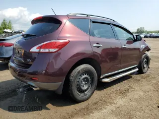 2013 Nissan Murano S with VIN JN8AZ1MW6DW306318, listed as a Copart auction lot 58636755 with 173,497 mi miles and Salvage title. Bid and sale history available at DreamBid. Image 3.