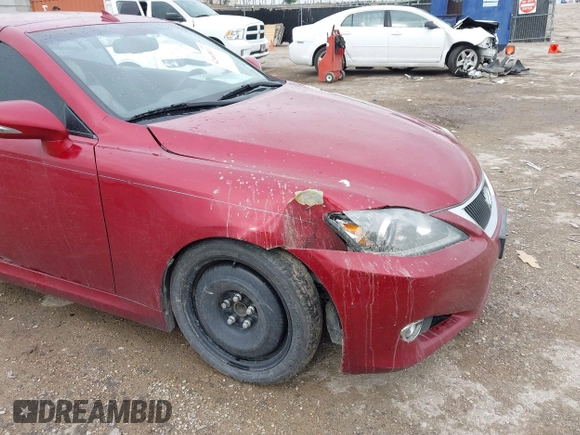 2011 Lexus IS 250 C with VIN JTHFF2C26B2514815, listed as a IAAI auction lot 42465891 with 186,673 mi miles and . Bid and sale history available at DreamBid. Image 6.