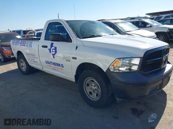 2019 Ram 1500 Classic Tradesman with VIN 3C6JR6DT1KG509991, listed as a IAAI auction lot 41659174 with 186,153 mi miles. Bid and sale history available at carsss.com. Image 1.