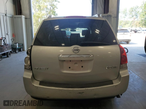 2007 Nissan Quest S with VIN 5N1BV28U47N142437, listed as a Copart auction lot 72084154 with 114,460 mi miles and Non Repairable. Bid and sale history available at carsss.com. Image 6.