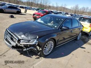 2015 Audi A8 L 3.0T with VIN WAU3GAFD3FN021393, listed as a Copart auction lot 46236194 with 58,015 mi miles and Salvage Title. Bid and sale history available at carsss.com. Image 1.