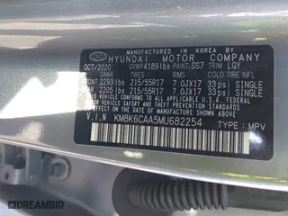 2021 Hyundai Kona SEL Plus with VIN KM8K6CAA5MU682254, listed as a IAAI auction lot 41442304 with 48,101 mi miles. Bid and sale history available at carsss.com. Image 9.