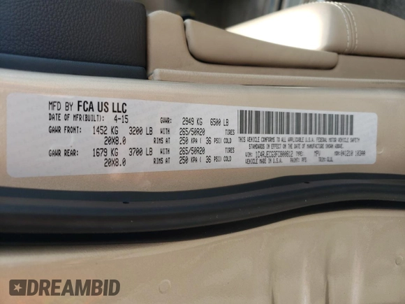 2015 Jeep Grand Cherokee High Altitude with VIN 1C4RJECG3FC800812, listed as a Copart auction lot 54541785 with 107,217 mi miles and Clean Title. Bid and sale history available at carsss.com. Image 13.