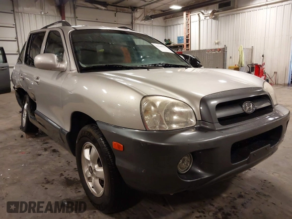 2005 Hyundai Santa Fe GLS with VIN KM8SC73D95U974594, listed as a IAAI auction lot 42340827 with 126,081 mi miles and . Bid and sale history available at DreamBid. Image 1.