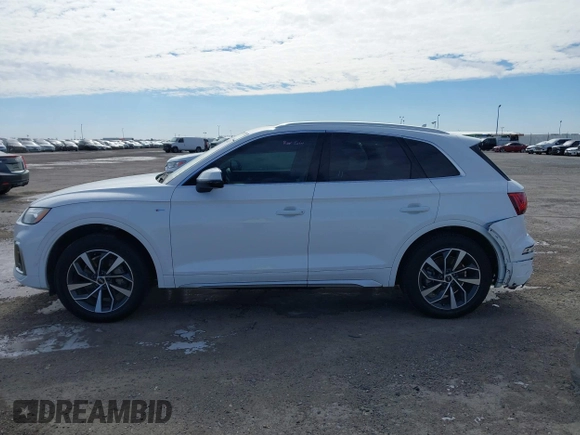 2022 Audi Q5 S line Premium Plus with VIN WA1EAAFY7N2092557, listed as a IAAI auction lot 41596625 with 50,217 mi miles. Bid and sale history available at carsss.com. Image 14.