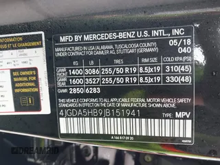 2018 Mercedes-Benz GLE 350 with VIN 4JGDA5HB9JB151941, listed as a IAAI auction lot 41773491 with 59,490 mi miles and . Bid and sale history available at DreamBid. Image 9.