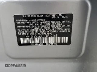 2016 Subaru Forester 2.5i with VIN JF2SJABC1GH512141, listed as a Copart auction lot 52826545 with 86,003 mi miles and Salvage Title. Bid and sale history available at carsss.com. Image 16.