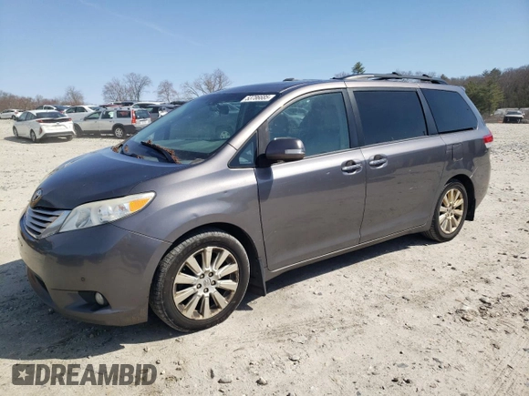 2013 Toyota Sienna XLE with VIN 5TDDK3DC0DS053561, listed as a Copart auction lot 53786685 with 332,714 mi miles and Clean Title. Bid and sale history available at DreamBid. Image 1.