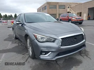 2018 Infiniti Q50 3.0t LUXE with VIN JN1EV7AR3JM610856, listed as a IAAI auction lot 41501373 with 85,809 mi miles. Bid and sale history available at carsss.com. Image 1.