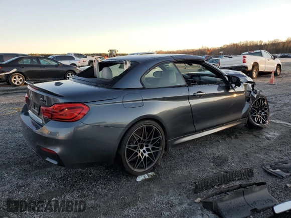 2018 BMW M4 with VIN WBS4Z9C50JEA24236, listed as a Copart auction lot 84741504 with Not provided miles and Salvage title. Bid and sale history available at DreamBid. Image 3.