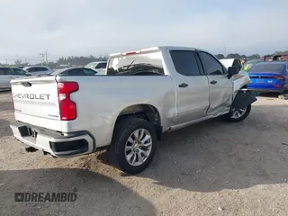 2020 Chevrolet Silverado 1500 Custom with VIN 1GCPWBEF4LZ148741, listed as a IAAI auction lot 41148846 with 108,151 mi miles. Bid and sale history available at carsss.com. Image 4.