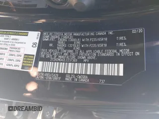 2020 Lexus RX 350 z VIN 2T2HZMDA2LC237369, wystawiony jako IAAI lot #41771483 z przebiegiem 39 908 mil mil oraz . Historia ofert i sprzedaży dostępna na DreamBid. Obrazek 9.
