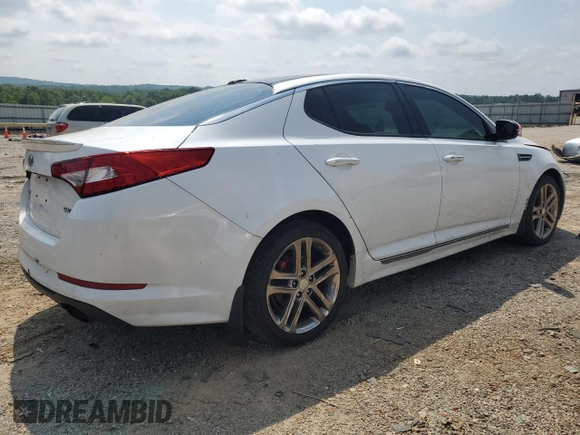 2013 Kia Optima SX with VIN 5XXGR4A60DG205952, listed as a Copart auction lot 63803755 with 177,008 mi miles and Salvage title. Bid and sale history available at DreamBid. Image 3.