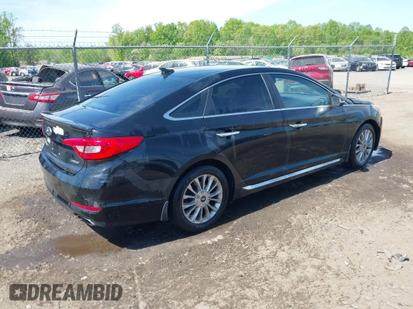 2015 Hyundai Sonata Limited with VIN 5NPE34AF2FH255512, listed as a IAAI auction lot 42075804 with 156,189 mi miles and . Bid and sale history available at carsss.com. Image 4.