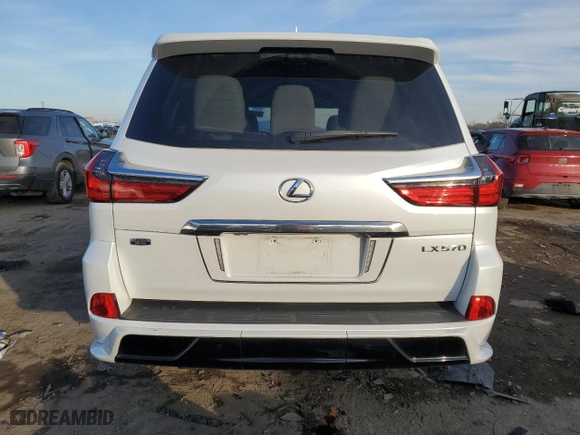 2020 Lexus LX with VIN JTJDY7AX0L4327331, listed as a Copart auction lot 44070415 with 43,887 mi miles and Salvage Title. Bid and sale history available at carsss.com. Image 6.