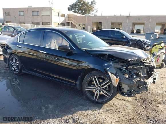 2017 Honda Accord Sedan Sport SE with VIN 1HGCR2F13HA073997, listed as a IAAI auction lot 41840277 with 143,146 mi miles. Bid and sale history available at carsss.com. Image 1.